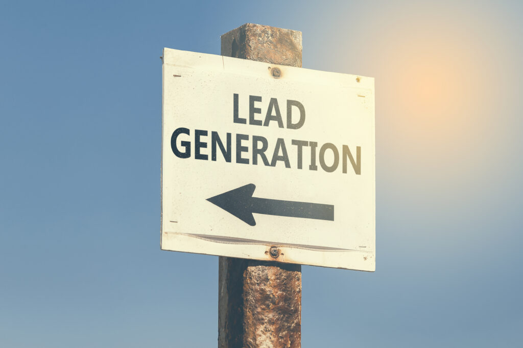 A directional sign pointing the way forward, symbolizing clear growth paths through lead generation services.